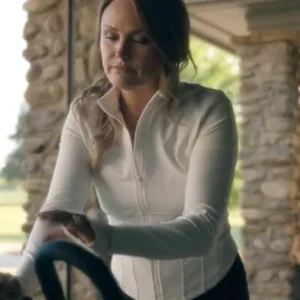 The Hunting Wives S01 Malin Akerman White Fleece Jacket