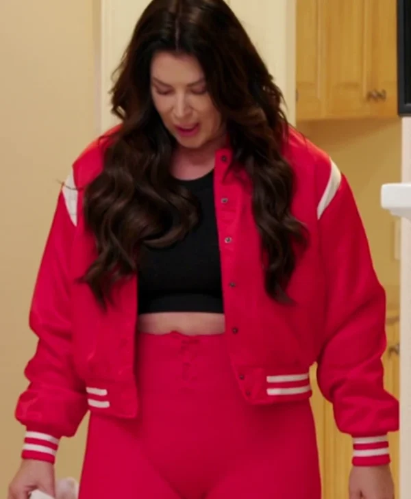 The Real Housewives of Orange County Emily Simpson Red Varsity Jacket