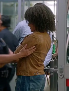 The Rookie S07 Rachel Hall Brown Leather Jacket