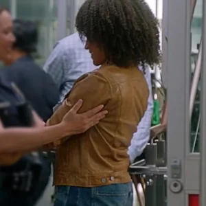 The Rookie S07 Rachel Hall Brown Leather Jacket