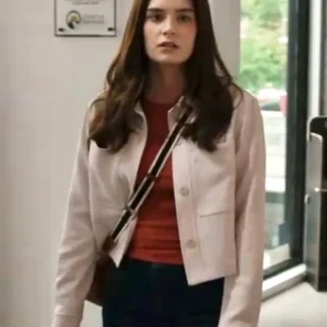 The Stranger in My Home Liv Truby Beige Cropped Jacket