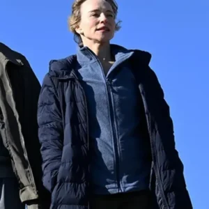 The Travellers Susie Porter Blue Puffer Coat