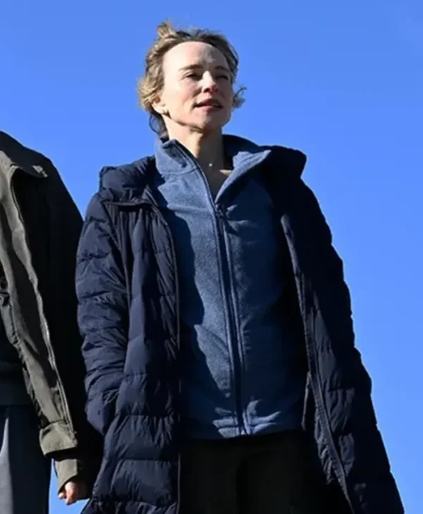 The Travellers Susie Porter Blue Puffer Coat