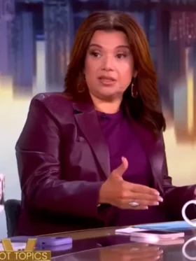 The View Ana Navarro Leather Blazer Side