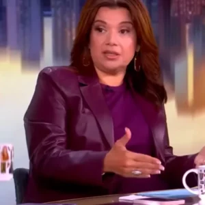 The View Ana Navarro Leather Blazer Side