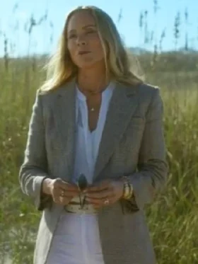 The Waterfront S01 Maria Bello Grey Blazer Back