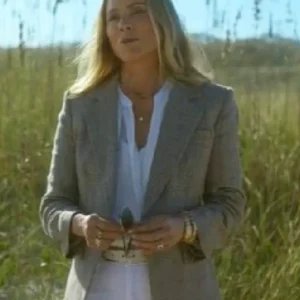 The Waterfront S01 Maria Bello Grey Blazer Back