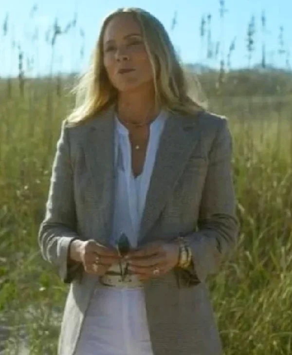 The Waterfront S01 Maria Bello Grey Blazer Back