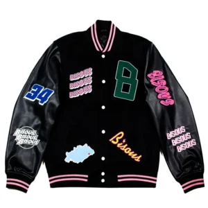 Too Much S01 Leo Reich Black Varsity Jacket