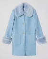 Too Much S01 Megan Stalter Blue Fur Coat