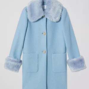 Too Much S01 Megan Stalter Blue Fur Coat