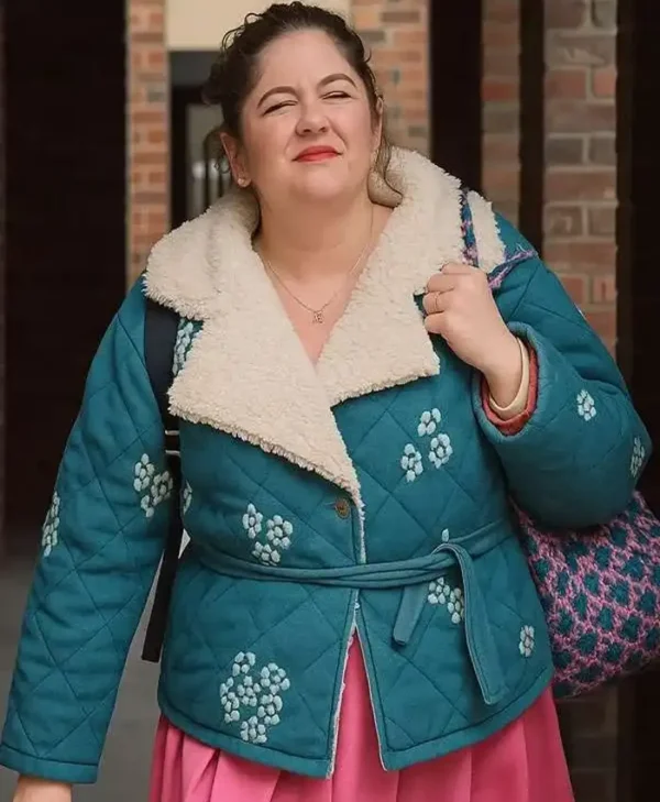 Too Much S01 Megan Stalter Blue Quilted Coat