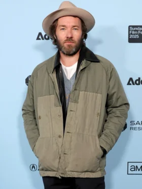Train Dreams Joel Edgerton Green Cotton Jacket Side