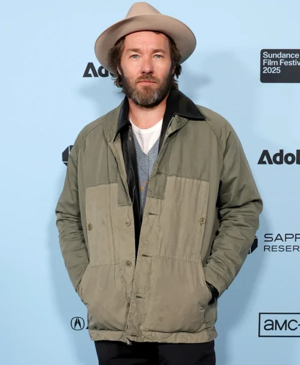 Train Dreams Joel Edgerton Green Cotton Jacket Side