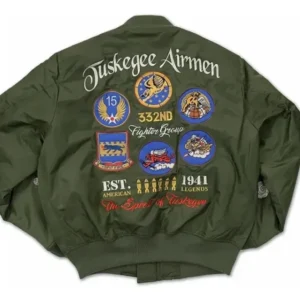 Tuskegee Airmen Bomber Jacket Back 02