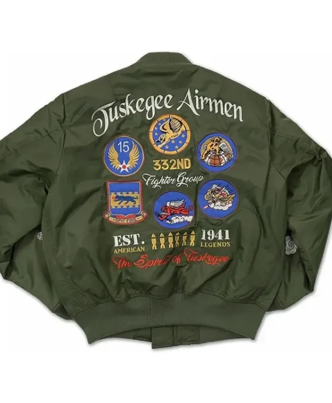 Tuskegee Airmen Bomber Jacket Back 02