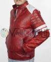 Tyler Durden Fight Club Costume Red Leather Jacket left