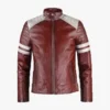 Tyler Durden Fight Club Red Leather Jacket For Sale