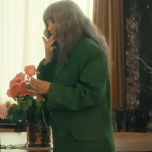 Under a Dark Sun S01 Isabelle Adjani Green Blazer Front