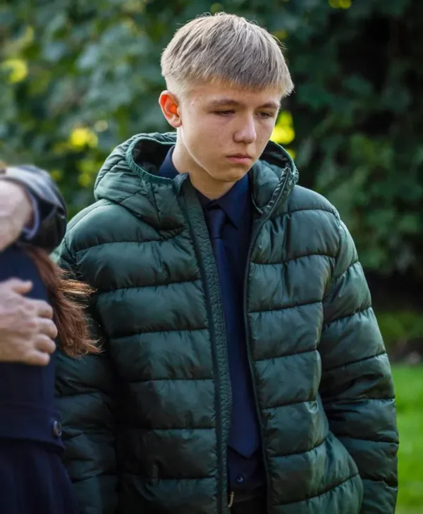 Unforgivable Austin Haynes Green Puffer Hooded Jacket