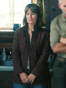 Untamed S01 Rosemarie DeWitt Maroon Jacket