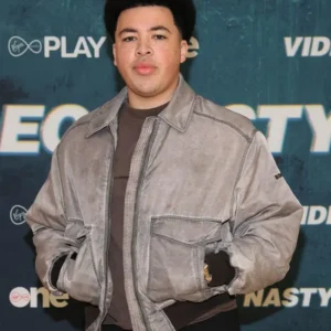 Video Nasty S01 Billy Grey Bomber Jacket Side