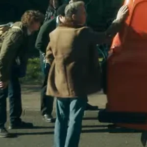 Video Nasty S01 Rory Mullen Brown Leather Coat
