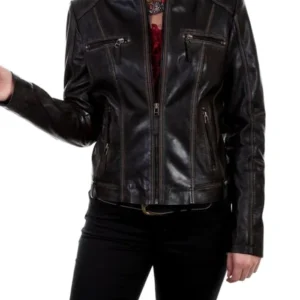 Welcome to Plathville S07 Lydia Plath Black Leather Jacket