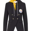 Women Pittsburgh Steelers Black Blazer