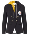 Women Pittsburgh Steelers Black Blazer
