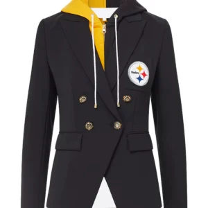 Women Pittsburgh Steelers Black Blazer