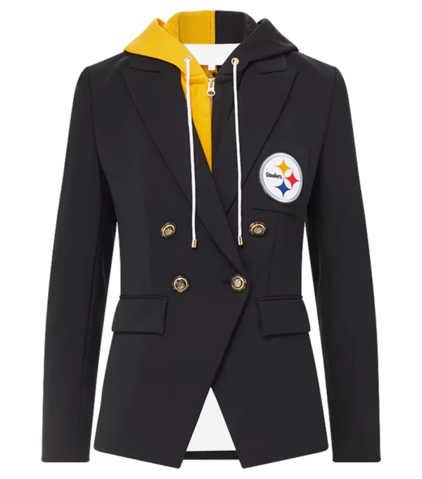 Women Pittsburgh Steelers Black Blazer