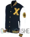 Xavier Institute Black and White Varsity Jacket left