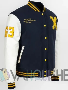 Xavier Institute Black and White Varsity Jacket right
