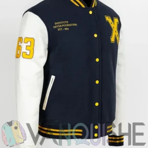 Xavier Institute Black and White Varsity Jacket right