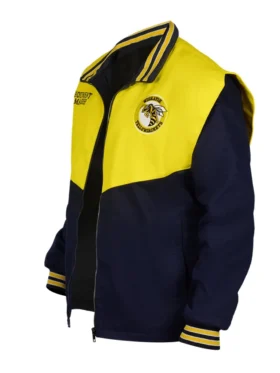 Yellowjackets Samantha Hanratty Yellow and Blue Jacket left