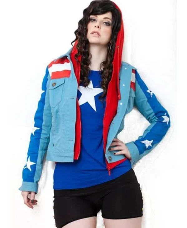 Young Avengers America Chavez Denim Jacket front