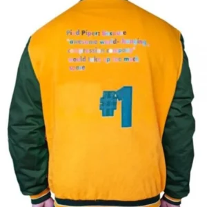 Zach Woods Silicon Valley Pied Piper Letterman Jacket back