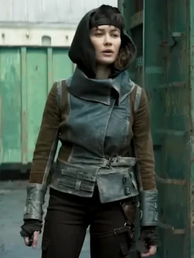 Afterburn Olga Kurylenko Leather Jacket Side