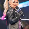 Alexa Bliss Friends 4 Ever Black Leather Jacket Front