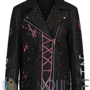 Alexa Bliss Friends 4 Ever Black Leather Jacket front