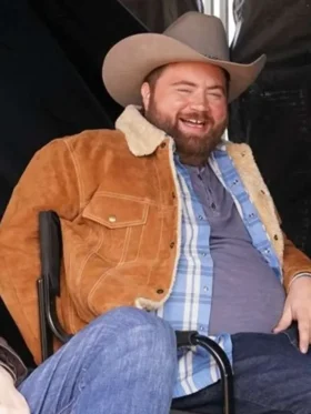 Americana Paul Walter Hauser Suede Leather Jacket