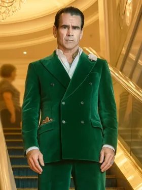 Ballad of a Small Player Colin Farrell Green Blazer Side