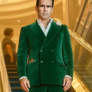 Ballad of a Small Player Colin Farrell Green Blazer Side