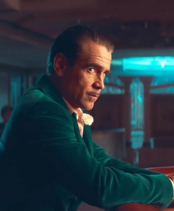 Ballad of a Small Player Colin Farrell Green Blazer Front