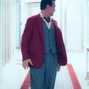 Ballad of a Small Player Colin Farrell Red Blazer Front