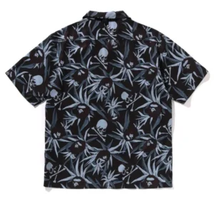 Bape X Mmj Tropical Skull Camo Open Collar Ss Shirts 16th