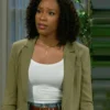 Beyond the Gates S01 Naomi Hamilton Hawthorne Green Blazer Side