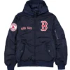 Boston Red Sox Hooded Bomber Jacket Back