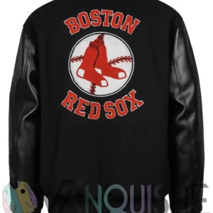 Boston Red Sox Vintage Logo Black Varsity Jacket back